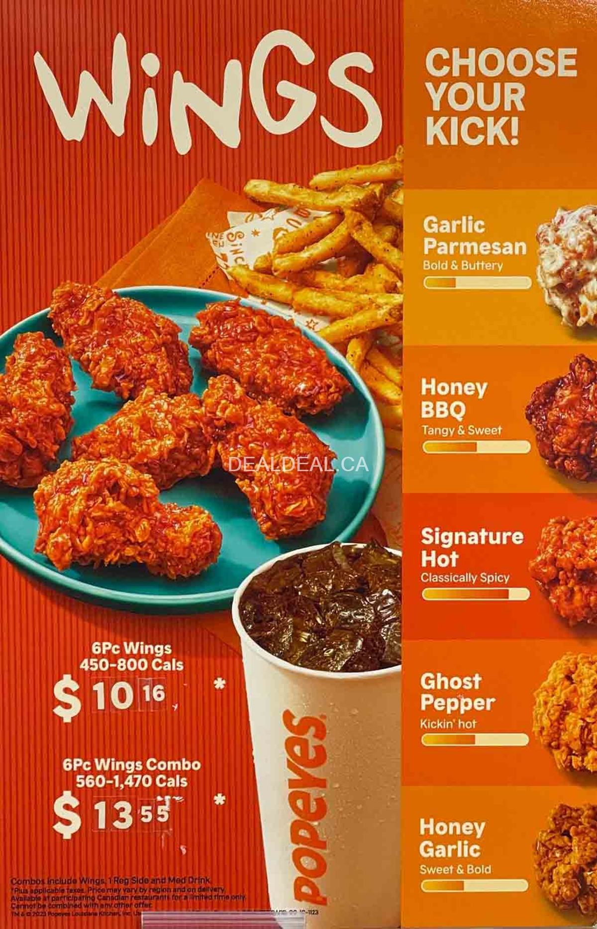 Popeyes Canada Ghost Paper Wings - Combo Deal