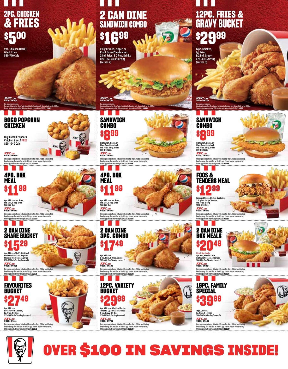 KFC Ontario Exclusive Coupons, Flyers, and Deals 2023