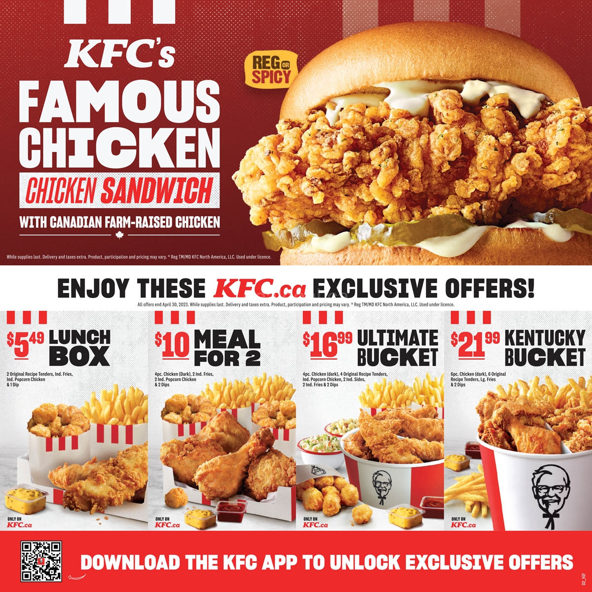KFC Manitoba Exclusive Coupons, Flyers, and Deals 2023
