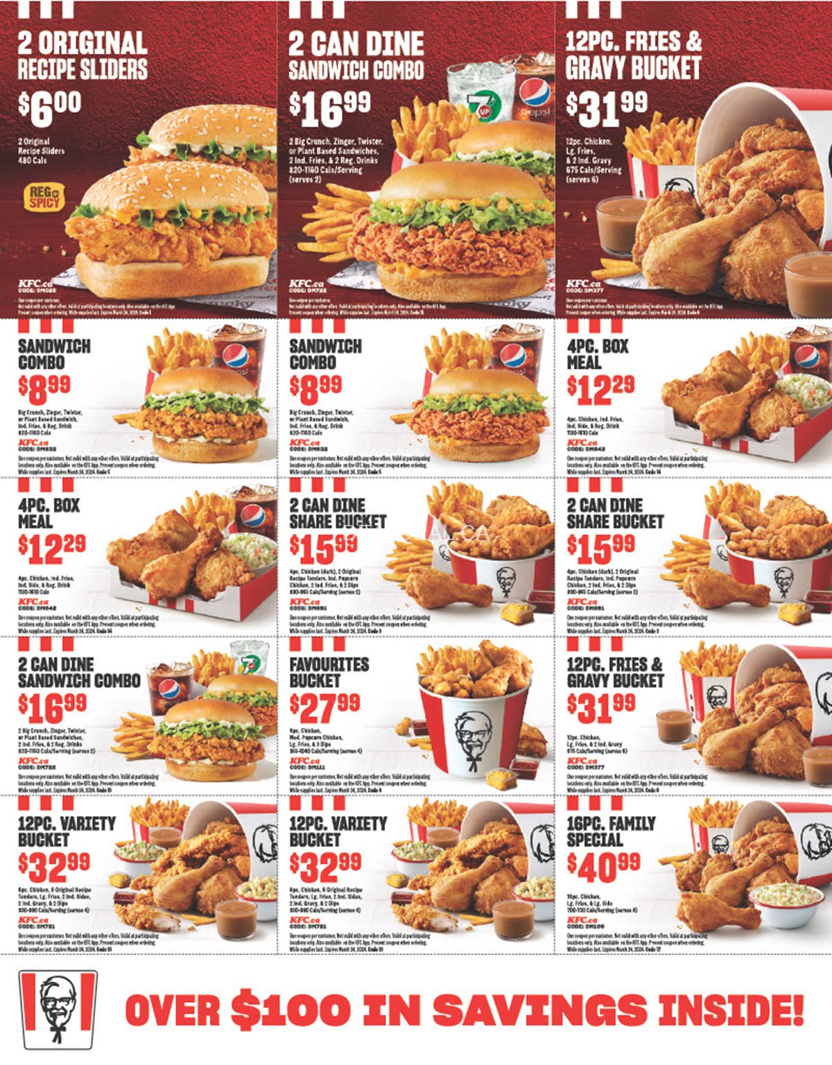 KFC British Columbia Exclusive Coupons, Flyers, and Deals 2024