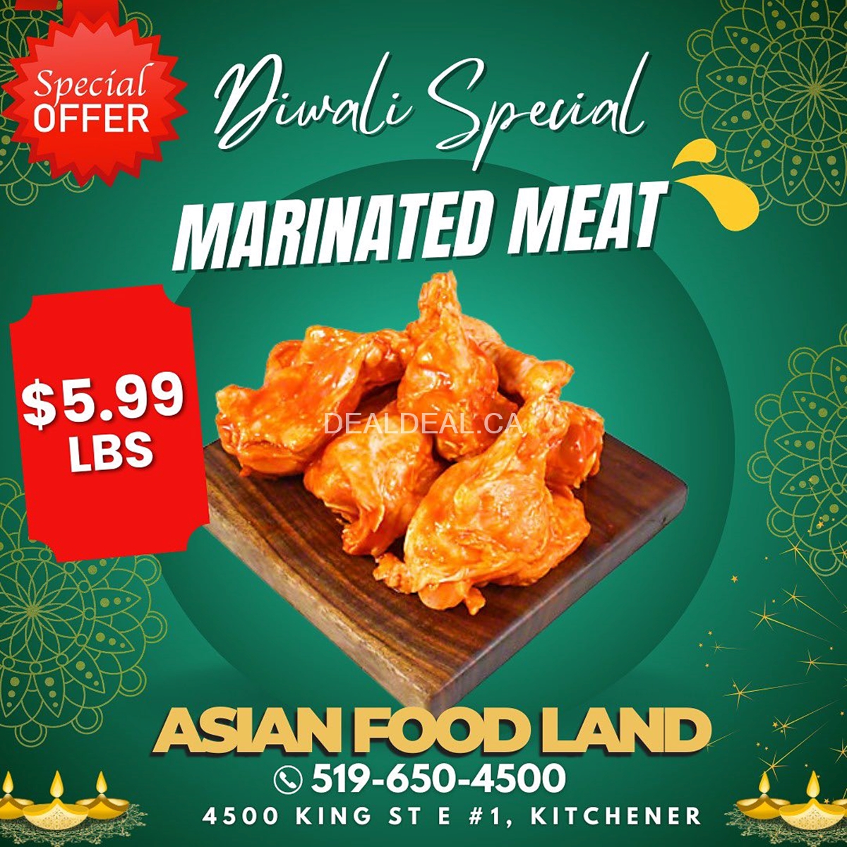 Exclusive Diwali deals at Asian Food Land Kitchener