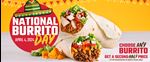 National Burrito Day: Enjoy half off your second burrito at TacoTime
