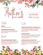 Mothers Day Menu Frosty John's Pub and Restaurant