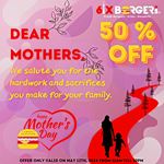 Get 50% Off at 6ix Burgers for this Mother's Day