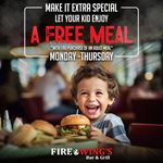  kid enjoy a free meal with the purchase of an adult meal at Fire Wings