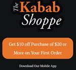 Download the Kabab Shoppe mobile app and get $10 off your first order of $20 or more