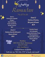Ramadan Meal Deals at Shashkay