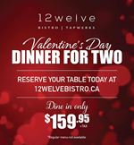 Celebrate Valentine’s Day at 12welve Bistro and Tapwerks