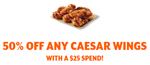 50% Off any Caesar Wings at Little Caesars 
