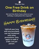 One Free Drink on Birthday at Hey Moo Moo Bay