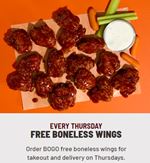 Buy one boneless wings and get one free at Buffalo Wild Wings