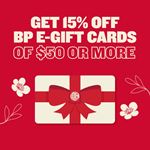 Get 15% Off BP E-Gift Cards of $50 or more
