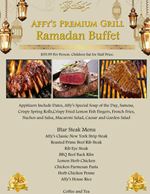 Explore the 2024 Iftar Halal Steak Buffet menu at Affy's Premium Grill