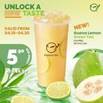 Guava Lemon Green Tea for $5.90 at Kung Fu Tea