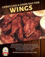 Wing Wednesday Specials at The Old Newcastle House