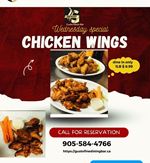 Wednesday Special: Chicken Wings 1LB $8.99 at Gusto Caledon