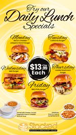 Daily Lunch Specials - Stacked Pancake & Breakfast House