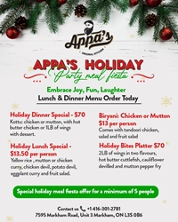 Appa's Holiday Party Meal Fiesta