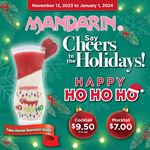 Say cheers to the holidays at Mandarin Restaurants