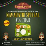 Navaratri Special Veg Thali at Samskruthi Restaurant