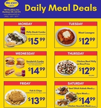 Every day, enjoy meal deals at Milano's Grill