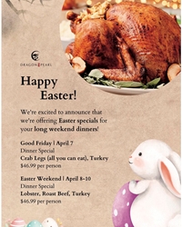 Special offer for Good Friday and Easter Weekend at Dragon Pearl Buffet