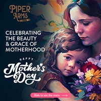 Mother's Day Special menu at Piper Arms Pub Whitby