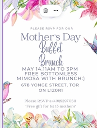 Mother's Day buffet brunch at The Diner's Corner