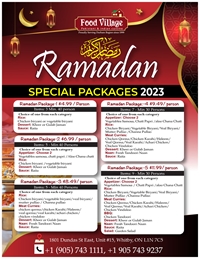 Food Village in Whitby is offering special packages for Ramadan in 2023