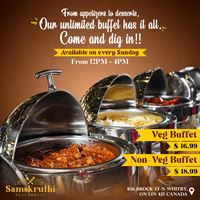 Come and enjoy the unlimited buffet on Every Sunday
