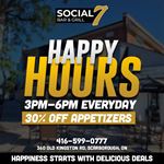Enjoy happy hours at Social Bar & Grill