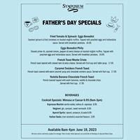 Father’s Day Special at Symposium Cafe Restaurant
