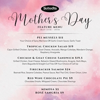 Mother's Day Feature Menu at Bollocks Pub & Kitchen Oshawa