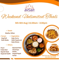 Weekend Unlimited Thali at Avsar Indian Restaurant
