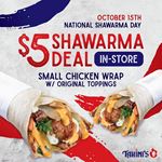 National Shawarma Day: $5 Shawarma in-store only at Tahini's