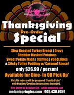 Thanksgiving Pre-order Special at Melanie Pringles