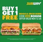 Buy 1 Get 1 FREE at Subway Canada