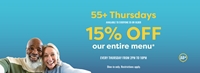 55+ Appreciation: get 15% off on Thursdays at Denny's