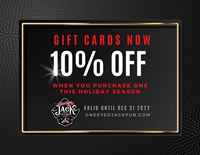 Gift Cards Now 10% off when you purchase one this Holiday Season
