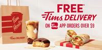 Free Tims Delivery on Tims app orders over $9