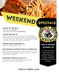 Weekend Special at Portly Piper Pub, Ajax
