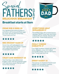 Treat Dad to a special meal at One Eyed Jack