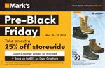 Take an Extra 25% Off Storewide + Save Up to 60% on Door Crashers at Mark's Canada