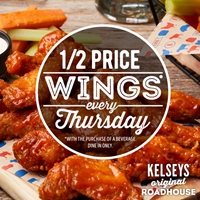 Thursday Delight: Enjoy Half-Price Wings at Kelseys