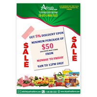 Get 5% discount at Atiyas Fresh Farm