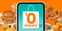 Get $0 Delivery on the Popeyes App! 