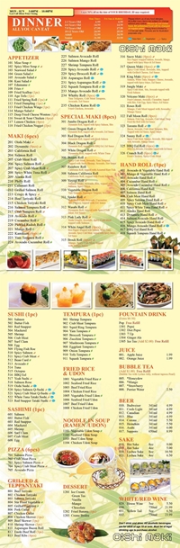 Dinner All You can eat at Oishi Maki
