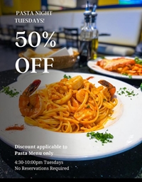 Tuesday is Pasta Night at Mambo Italiano – Get 50% Off
