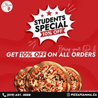 Student Special Deal at Pizza Fiamma Cambridge