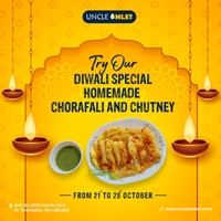 Diwali Special Chorafali and chutney at Uncle Omlet